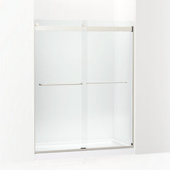 Levity® 74" H sliding shower door with 1/4"- Thick Glass