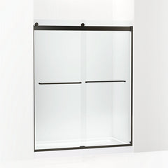 Levity® 74" H sliding shower door with 1/4"- Thick Glass