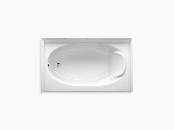 Ensemble 60 x 36 bath with left-hand above-floor drain and access panel