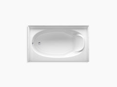 Ensemble 60 x 36 bath with left-hand above-floor drain and access panel