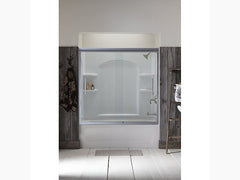 Finesse™ Peak™  55-1/2" H frameless sliding bath door with 5/16" - thick glass