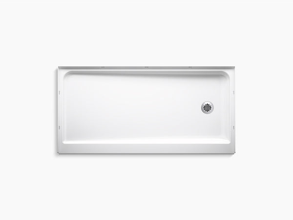 Ensemble 60 x 30 shower base with right-hand drain