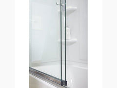 Finesse™ Peak™  55-1/2" H frameless sliding bath door with 5/16" - thick glass