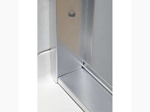 Finesse™ Peak™  55-1/2" H frameless sliding bath door with 5/16" - thick glass