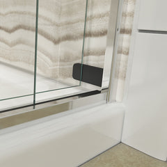 Levity® 74" H sliding shower door with 1/4"- Thick Glass