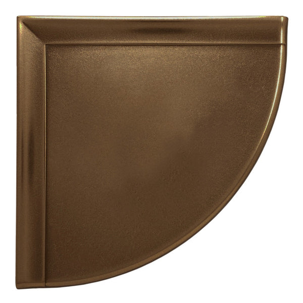 9" Wall Mounted Corner Shelf - Bronze Finish