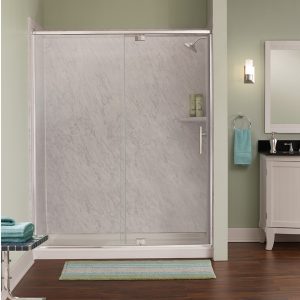 Marina® 3/8″ Frameless Pivot Shower Door & Inline Panel