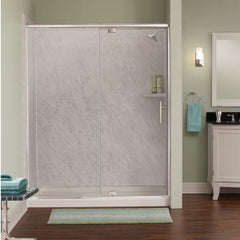 Marina® 3/8″ Frameless Pivot Shower Door & Inline Panel