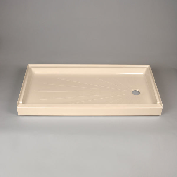 3060RBN 30 x 60 ShowerTub Shower Base - Right Drain - Bone