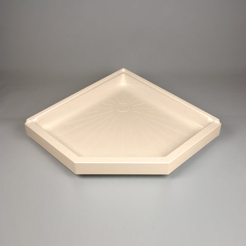 4242CBN 42 DURABASE Neo-Angle Shower Base - Bone