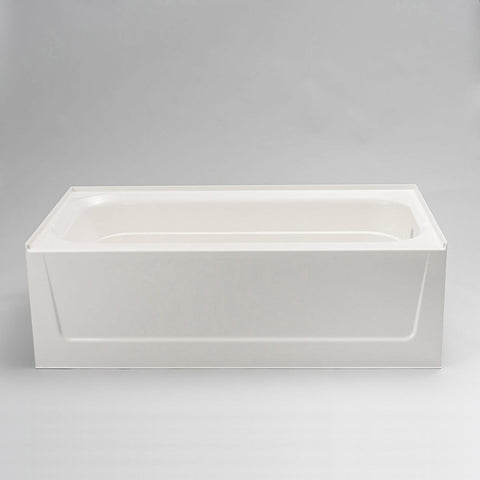 T6030R-AFD 30 x 60 TOPAZ Fiberglass Bathtub with Above the Floor Drain - Right Hand Drain - White