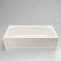 T6030R-AFD 30 x 60 TOPAZ Fiberglass Bathtub with Above the Floor Drain - Right Hand Drain - White