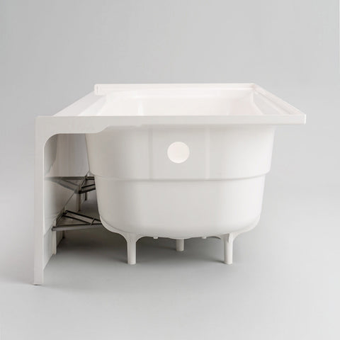 T6030R-AFD 30 x 60 TOPAZ Fiberglass Bathtub with Above the Floor Drain - Right Hand Drain - White