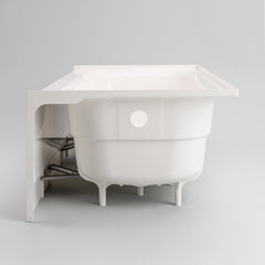 T6030R-AFD 30 x 60 TOPAZ Fiberglass Bathtub with Above the Floor Drain - Right Hand Drain - White