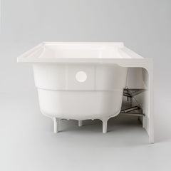 T6030L-AFD 30 x 60 TOPAZ Fiberglass Bathtub with Above the Floor Drain - Left Hand Drain - White