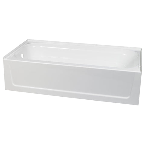 T6030L 30 x 60 TOPAZ Fiberglass Bathtub - Left Drain - White