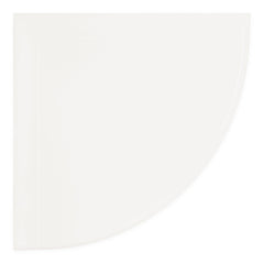 9" Wall Mounted Corner Shelf - White Polished