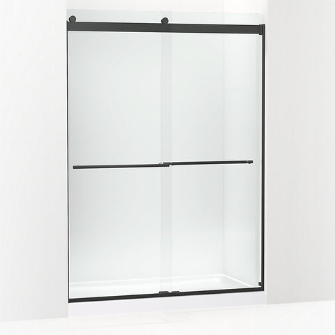 Levity® Plus 81-5/8" H sliding shower door with 3/8"-thick glass