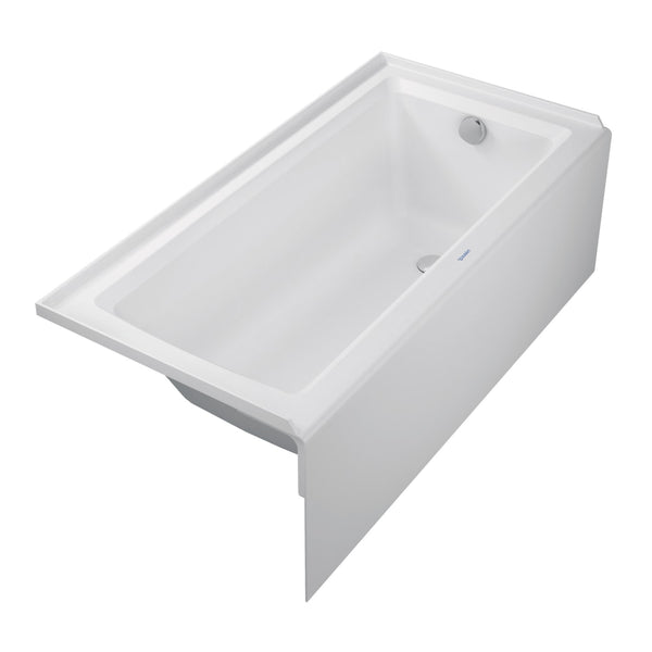 Duravit Architec Alcove Acrylic Soaking Tub with Right Drain