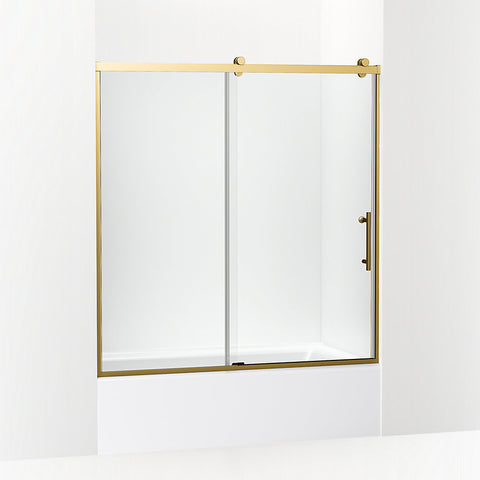 Rely™ 62-1/2" H sliding bath door with 3/8"-thick glass