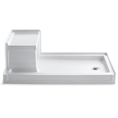 Kohler Tresham 60 x 32 Single Threshold Shower Base with Right Drain and Built-In Seat