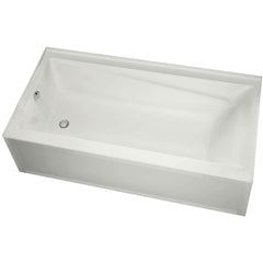 Maax Exhibit 60 Alcove Acrylic Soaking Tub with Left Drain and Overflow