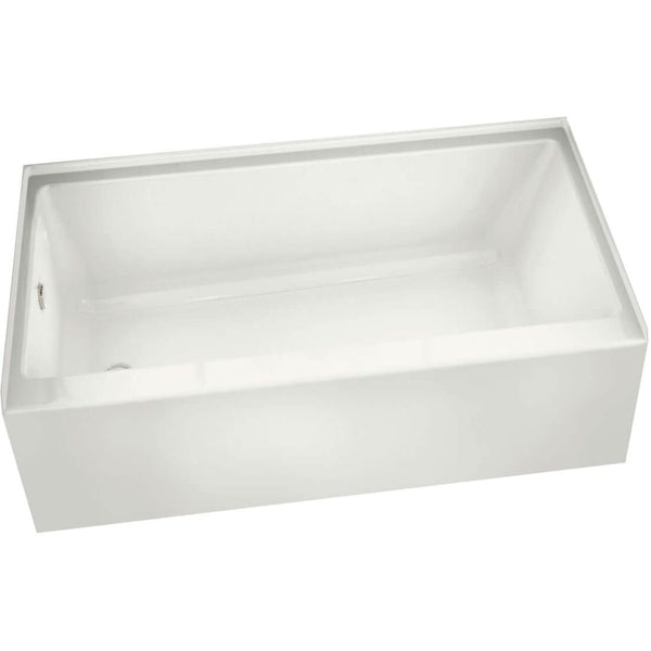 Maax Rubix 60 Alcove Acrylic Soaking Tub with Left Drain and Overflow