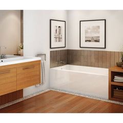 Maax Rubix 60 Alcove Acrylic Soaking Tub with Left Drain and Overflow