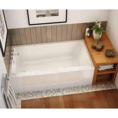 Maax Rubix 60 Alcove Acrylic Soaking Tub with Left Drain and Overflow