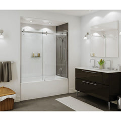 Maax Rubix 60 Alcove Acrylic Soaking Tub with Left Drain and Overflow