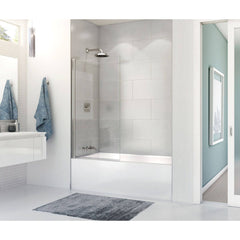 Maax Rubix Access 60 Alcove Acrylic Soaking Tub with Left Drain and Overflow