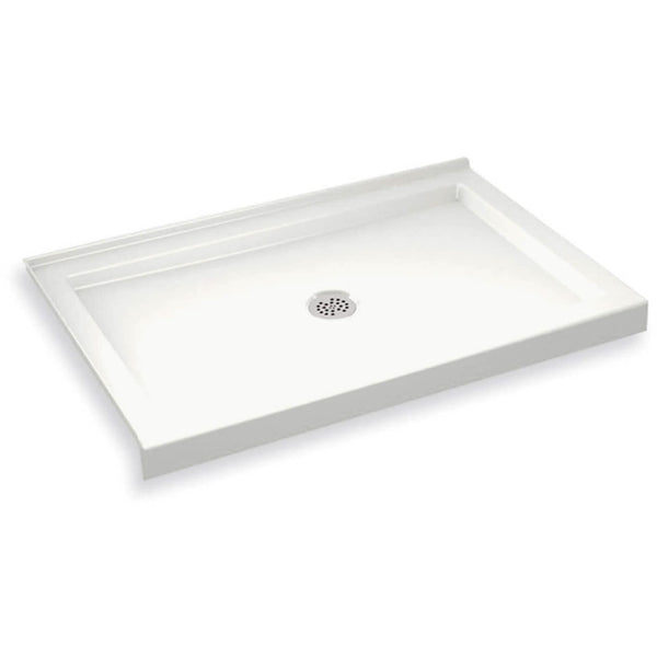 Maax B3Round 47-78 x 31-78 Rectangular Shower Base with Double Threshold and Center Drain