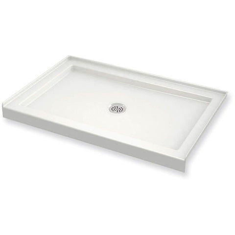 Maax B3Round 47-78 x 33-78 Rectangular Shower Base with Single Threshold and Center Drain