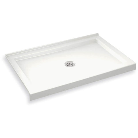 Maax B3Round 47-78 x 33-78 Rectangular Shower Base with Double Threshold and Center Drain