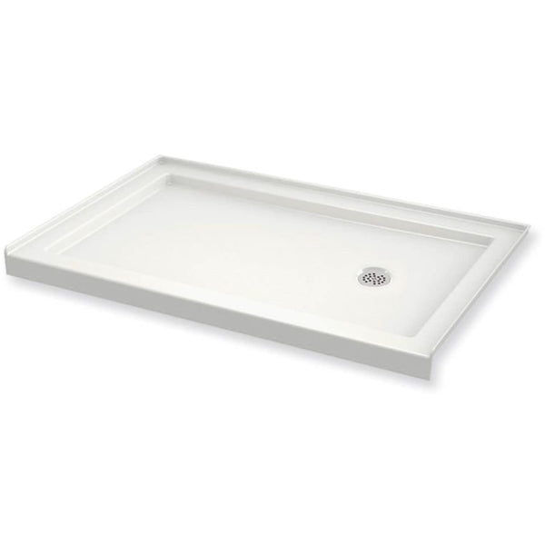 Maax B3Round 59-78 x 29-78 Rectangular Shower Base with Single Threshold and Right Drain