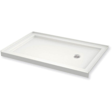 Maax B3Round 59-78 x 29-78 Rectangular Shower Base with Single Threshold and Right Drain