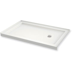 Maax B3Round 59-78 x 29-78 Rectangular Shower Base with Single Threshold and Right Drain