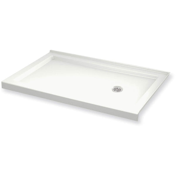 Maax B3Round 59-78 x 29-78 Rectangular Shower Base with Double Threshold and Right Drain