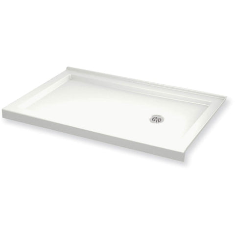 Maax B3Round 59-78 x 29-78 Rectangular Shower Base with Double Threshold and Right Drain