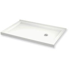 Maax B3Round 59-78 x 31-78 Rectangular Shower Base with Double Threshold and Right Drain