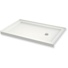 Maax B3Round 59-78 x 35-78 Rectangular Shower Base with Single Threshold and Right Drain