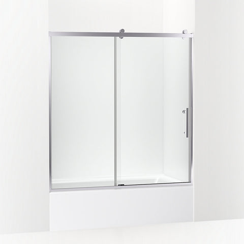 Rely™ 62-1/2" H sliding bath door with 3/8"-thick glass