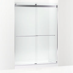 Levity® Plus 81-5/8" H sliding shower door with 3/8"-thick glass