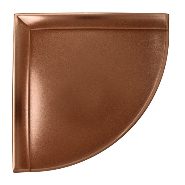 9" Wall Mounted Corner Shelf - Copper Finish